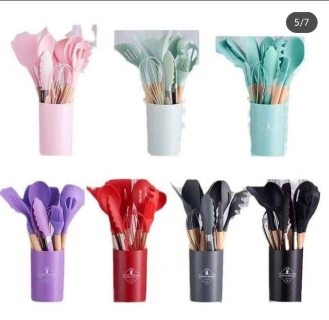 Silicone cooking spoon