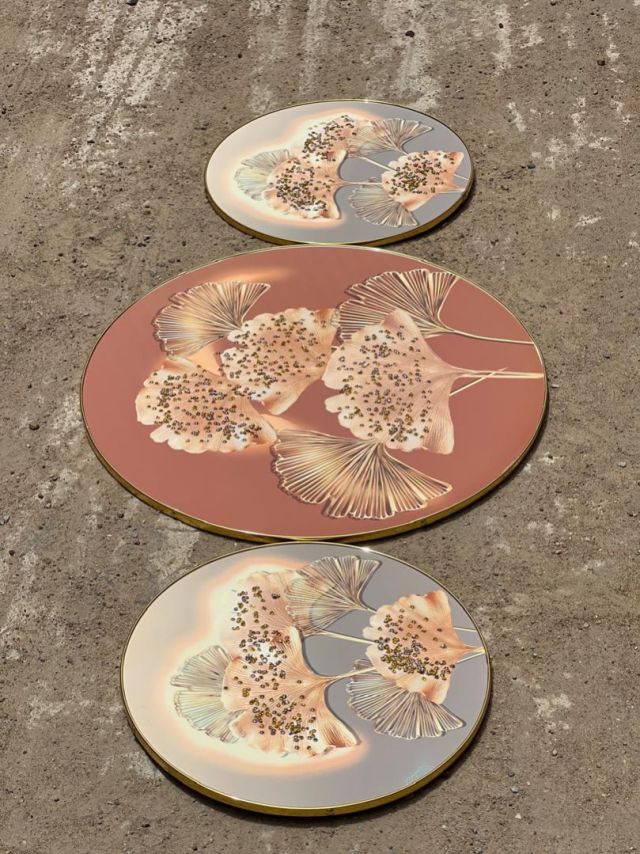 wallmantra Ceramic Wall Plates With Modern Art Design Round Shape, Wall Hanging.